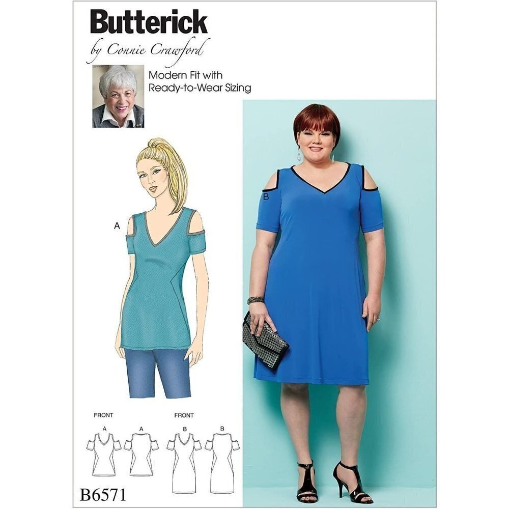 Butterick Sewing Pattern‎ 6571 Misses Top Dress Size XSM-XLG
